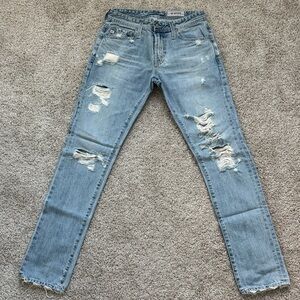 Ag Adriano Goldschmied “The Tellis” AG-ED DENIM Light Blue Denim Jeans
